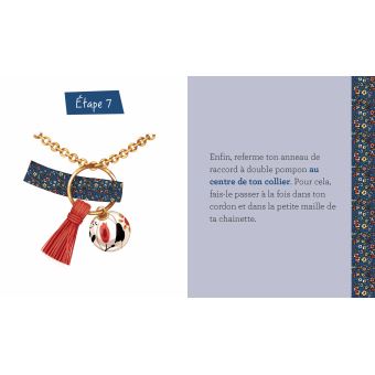 Mon superbe bijou - mon joli collier en liberty à pompon