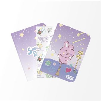 Set de 3 carnets A6 BT21 The Journey Cooky
