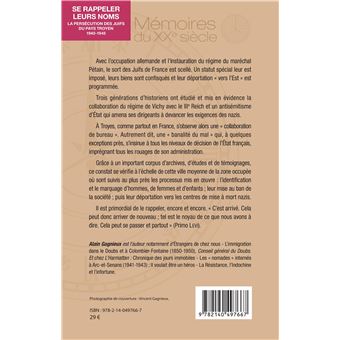 Se rappeler leurs noms