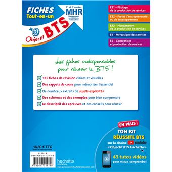 Objectif BTS MHR -  Fiches Tout-en-un (1re et 2e années)