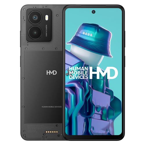HMD Fusion - 5G smartphone - double SIM - RAM 6 Go / Mémoire interne 128 Go - microSD slot - 6.56 - 1612 x 720 pixels (90 Hz) - 2x caméras arrière 108 MP, 2 MP - front camera 50 MP - noir