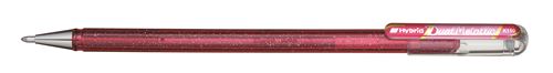 Stylo roller encre gel Pentel Dual Métallic Pointe 1mm Rose et Rose