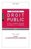 Revue du droit public et de la science politique en France et à l'étranger N°1-2020