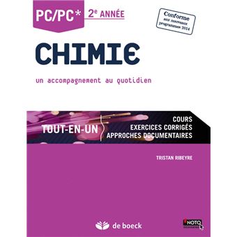 Chimie Pc Tout En Un 2eme Annee Un Accompagnement Au Quotidien Programme 2014 Broche Tristan Ribeyre Achat Livre Fnac
