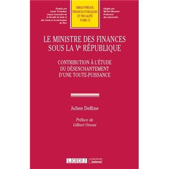 Le Ministre des finances sous la Ve République