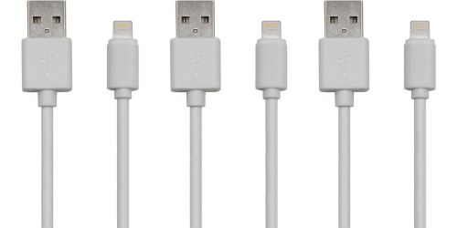 Pack 3 x Câble Lightning On Earz Mobile Gear 0.8 m Blanc pour iPhone