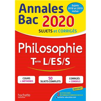 Annales Bac 2020 Philosophie Term L Es S Sujets Et Corriges Broche Yohann Durand Lisa Klein Achat Livre Fnac