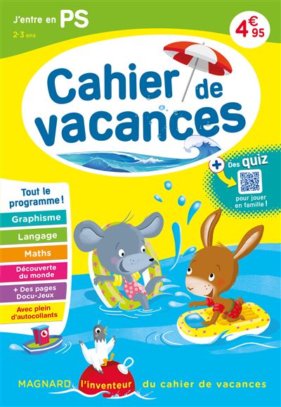 Cahier de vacances été 2020 J'entre en PS 2-3 ans