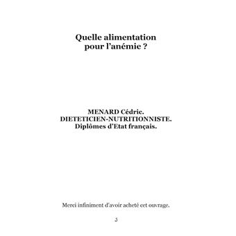 Quelle alimentation pour l'anémie ?