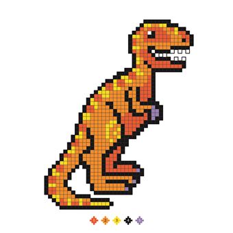 Coloriages Pixels - Les Dinosaures