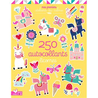 250 autocollants - licornes