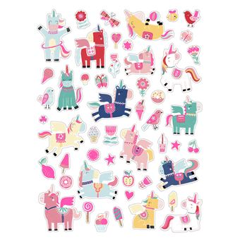 250 autocollants - licornes