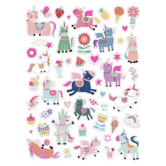 250 autocollants - licornes
