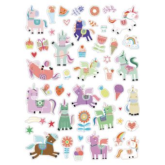 250 autocollants - licornes