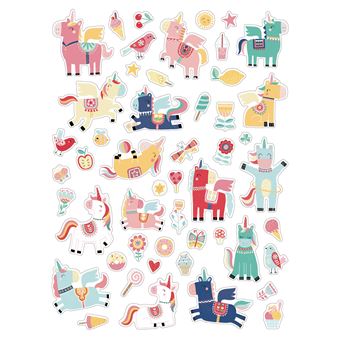 250 autocollants - licornes