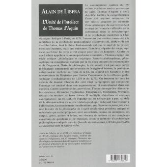 L'unité de l'intellect de Thomas d'Aquin