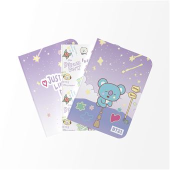 Set de 3 carnets A6 BT21 The Journey Koya