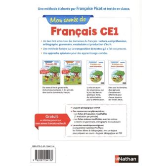 Mon année de Français - Guide pédagogique - CE1 - Nouvelle