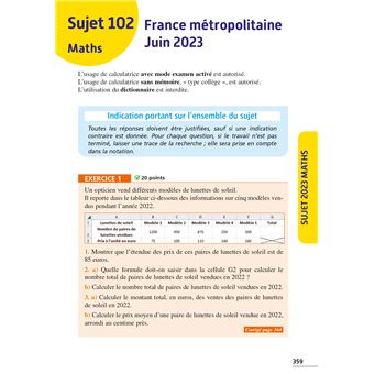 Annales BREVET 2024 Tout-en-un