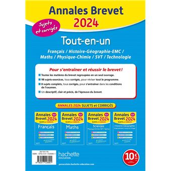 Annales BREVET 2024 Tout-en-un