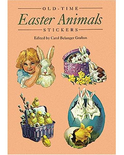 Old time easter animals stickers
