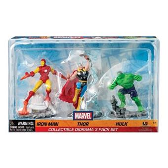 Set de 3 figurines : Iron Man, Thor, Hulk Semic 10 cm - 1