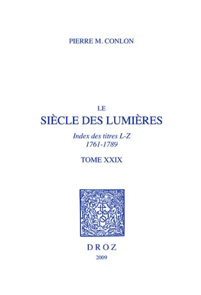 Le siècle des Lumières