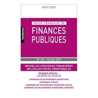Revue francaise de finances publiques n 145 - fevrier 2019