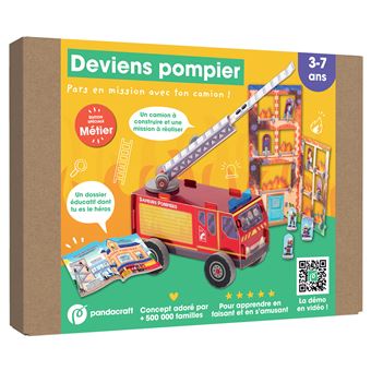 Deviens pompier - Kit Pandacraft 3-7 ans