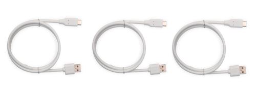 Pack 3 x Câble On Earz Mobile Gear USB Type C 0.8 m Blanc