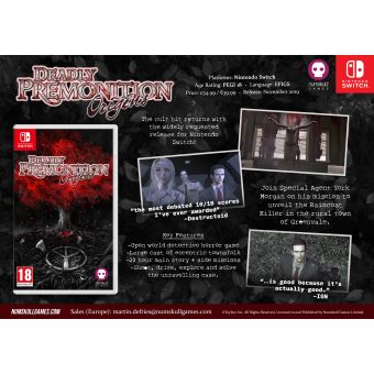 Deadly Premonition Origins Collector's Edition Nintendo Switch