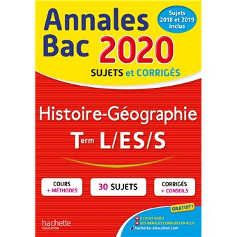 Annales Bac 2020 Histoire-Géo Term L/ES/S