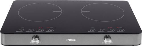 Princess 01.303011.01.001 Table Plaque à Double Induction, 3100 W, Noir/argenté