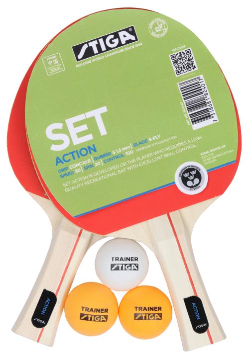 Ensemble de tennis de table/ping-pong Kids Fun - avec 4x raquettes et 6x  balles 