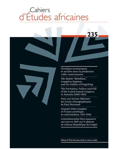 Cahiers d'études africaines, n° 235 - Varia -  Collectif - broché