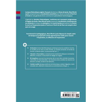 New Words Lycée. Lexique thématique du vocabulaire contemporain anglais-français (Conforme aux nouveaux programmes)