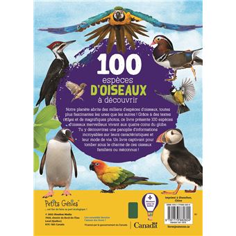 100 espèces d'oiseaux à découvrir