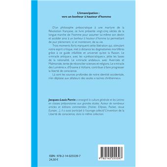 L'émancipation : vers un bonheur à hauteur d'homme