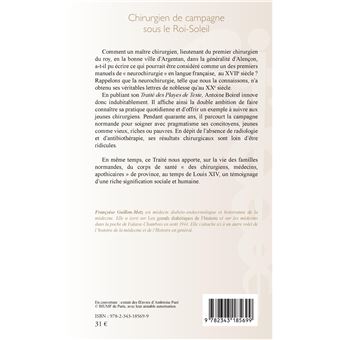 Chirurgien de campagne sous le Roi-Soleil
