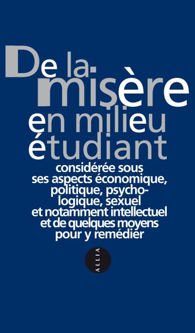 De la misere en milieu etudiant... broché Mustapha Khayati Achat