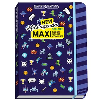 Mini agenda scolaire 2025-2026 - COUVERTURE PIXEL ART