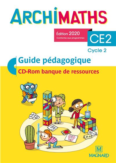Archimaths CE2 (2020) - Banque de ressources du fichier sur CD-Rom avec guide pédagogique papier - Thierry Dias - Livre CD-ROM