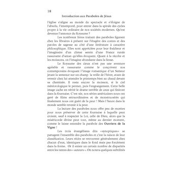 Introduction aux paraboles de Jésus