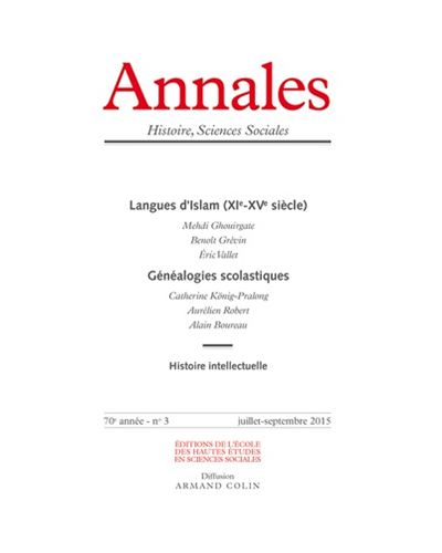 Annales histoire sciences sociales 2015/3