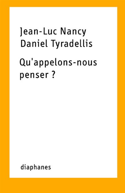 Qu'appelons-nous penser ?