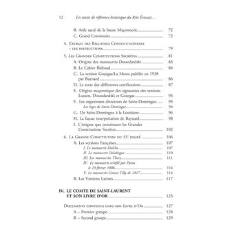 Les textes de référence historique du Rite Écossais Ancien et Accepté