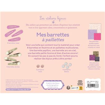 Mes barrettes à paillettes - coffret avec accessoires