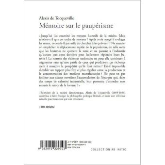 Mémoire sur le paupérisme
