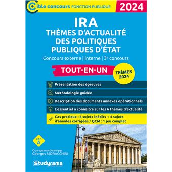 Concours des IRA – Thèmes d’actualité des politiques publiques d’État
