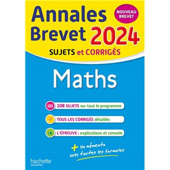 Annales BREVET 2024 - Maths